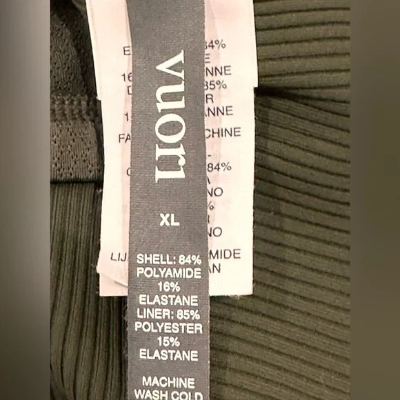 Vuori All The Feels Ribbed Strappy Tank Top Green Cropped Athleisure Yoga XL - Picture 10 of 11